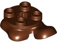 LEGO onderdeel Legs with Plate Round 2 x 2 and Axle Hole - 2 Feet, 1 Raised 79750
