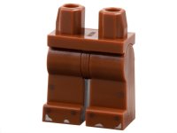 LEGO part Hips and Legs with Dark Brown Rivets and Silver Spots on Toes Pattern 970c00pb1621