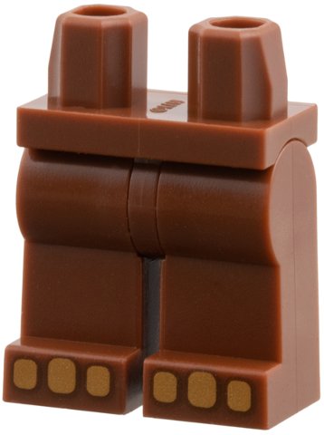 LEGO part Hips and Legs with Medium Nougat Toes Pattern (970c00pb1858)