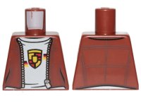 LEGO part Torso Speed Champions Jacket with Zipper, White Shirt and Porsche Logo Pattern 973pb3707