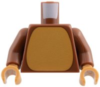 LEGO part Torso Medium Nougat Belly Pattern / Reddish Brown Arms / Medium Nougat Hands 973pb6443c01