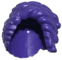 LEGO part Minifigure, Hair Female Coiled and Braided, Swept over Left Side 1988