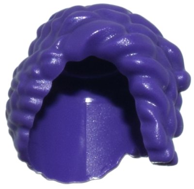 LEGO onderdeel Minifiguur, Haar Vrouwelijk Coiled en Braided, Swept over Left Side (1988)