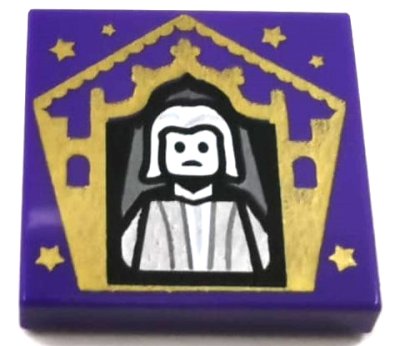 LEGO onderdeel Tegel 2 x 2 with HP Chocolate Frog Card Nicholas Flamel Pattern (3068pb1739)