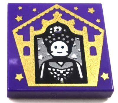 LEGO part Piastrella 2 x 2 con motivo HP Chocolate Frog Card Seraphina Picquery (3068pb1750)
