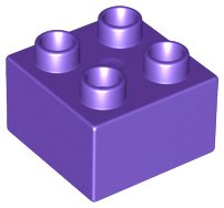 LEGO part Duplo, Brick 2 x 2 (3437)