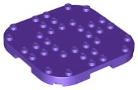LEGO onderdeel Plate, Modified 8 x 8 with Rounded Corners and 4 Feet 66790