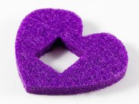 LEGO onderdeel Felt Fabric 4 x 3 Heart Thick with Square Hole 66826