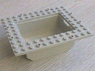 LEGO part Container, Boat Cargo Loading Plate 10 x 12 with 6 x 8 Tub (2374)