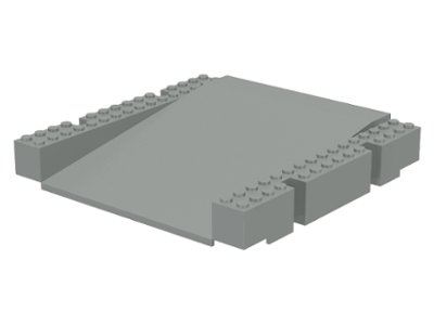 LEGO part Baseplate, Raised Platform 16 x 16 x 2 1/3 Ramp (2642)