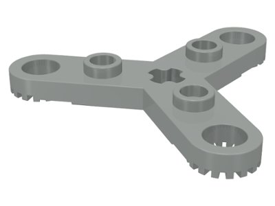LEGO part Technic, Plate Rotor 3 Blade with Toothed Ends and 3 Studs (Propeller) (2712)