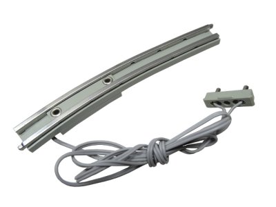 LEGO part Train, Track 12V Conducting Rail Curved with Connection Wire and Short Connector (2731a)