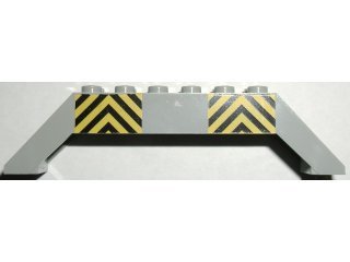 LEGO part Schräge 45 10 x 2 x 2 Doble con Patrón de Franjas de Peligro Negro y Amarillo (30180pb03)
