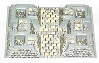 LEGO part Plaque de base, surélevée 32 x 48 x 6 avec 4 fosses d'angle avec motif roche tan et gris 30271px4