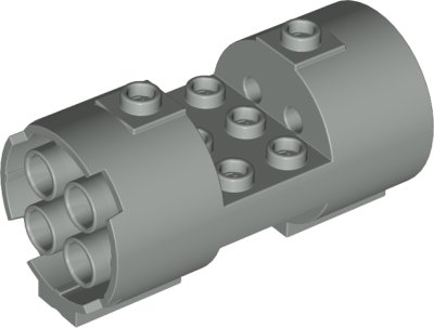 LEGO part Cylindre 3 x 6 x 2 2/3 Horizontal - Connexions Rondes Entre Tenons Intérieurs (30360)