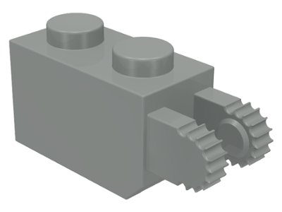 LEGO part Hinge Brick 1 x 2 Locking con 2 Fingers Vertical End, 9 Teeth (30365)