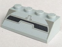 LEGO onderdeel Schuin 45 2 x 4 met Dark Gray en Black Lines patroon 3037px2