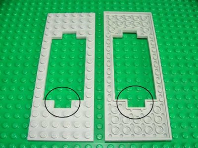 LEGO part Plate, Modified 6 x 16 with Motor Cutout Narrow (3058a)