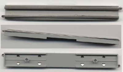 LEGO part Train, Track 12V Conducting Rail Straight for 12v Remote Controlled Decoupling (3242e)