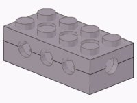LEGO part Technic, Brick 2 x 4 with Holes on All Sides - Solid Studs 3709c