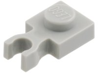 LEGO part Plate, Modified 1 x 1 with U Clip Thin (Vertical Grip) 4085b