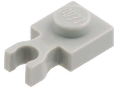 LEGO part Plate, Modified 1 x 1 with U Clip Thin (Vertical Grip) (4085b)