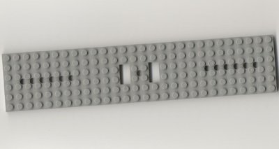 LEGO part Train Base 6 x 28 with 6 Round Holes Each End (4093c)