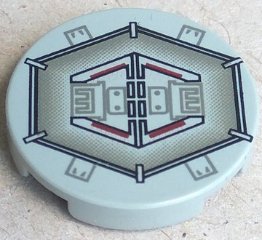 LEGO part Tile, Round 2 x 2 with Hatch Hexagonal Pattern (4150px24)