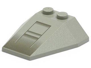 LEGO part Wedge 4 x 4 Triple without Stud Notches with SW X-wing Nose Pattern (6069ps1)