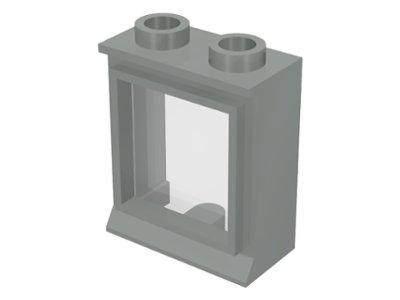 LEGO part Window 1 x 2 x 2 with Fixed Trans-Clear Glass (7026c01)