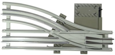 LEGO part Train, Track 12V Switch Point Right, Type 2 - Track Only (73696)
