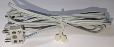 LEGO part Electric, Wire 12V / 4.5V with two 2-prong connectors, 190 Studs Long (766c190)