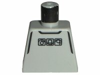 LEGO part Torso NBA Street Player - Gray Shirt and 3 Squares Pattern 973bpb159