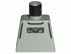 LEGO part Torso NBA Street Player - Gray Shirt and 3 Squares Pattern (973bpb159)
