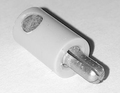 LEGO part Electric, Connector, 1-Way Male Rounded with Cross-Cut Pin (Banana Plug) (996bc01)
