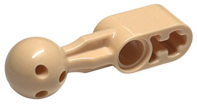 LEGO part Technic, Liftarm, Modified Ball Joint Straight 1 x 2 with 6 Holes in Ball (67697)