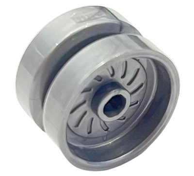 LEGO part Wheel 18mm D. x 12mm with Axle Hole and Stud, Solid Brake Rotor Lines (18976)