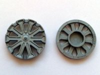 LEGO part Wheel Cover 10 Spoke T Shape - for Wheel 18976 18979a