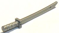 LEGO onderdeel Minifiguur, Wapen Zwaard, Sjamsjir/Katana (Vierkante Bewaker) met Dop Gevest en Gaten in Kruisling en Blad 21459
