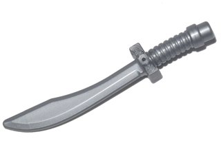 LEGO part Minifigure, Weapon Sword, Saber/Dao Curved Blade and Hilt with Bar End (25111)