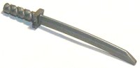 LEGO part Minifigure, Arma Spada, Sciabola/Katana (Guardia Quadrata) con Pomo Scoperto e Foro nell'Elsa 30173b
