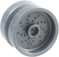 LEGO part Wheel 18mm D. x 12mm with Pin Hole and Stud, Dotted Brake Rotor Lines 66727