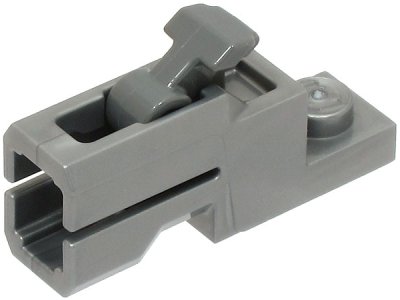 LEGO part Projectile Launcher, 1 x 2 Mini Blaster / Tile Shooter with Dark Bluish Gray Trigger (69754 / 69755) (69754c01)