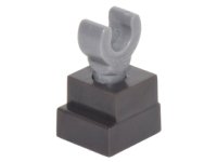 LEGO part Leg Skeleton with Pearl Dark Gray Square Foot 93062c02
