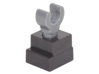 LEGO part Leg Skeleton with Pearl Dark Gray Square Foot (93062c02)
