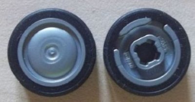 LEGO part Wheel 11mm D. x 6mm with Smooth Hubcap with Black Tire 14mm D. x 6mm Solid Smooth (93594 / 50945) (93594c01)