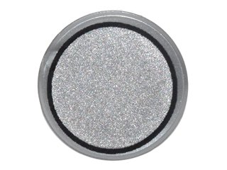 LEGO part Tile, Round 1 x 1 with Silver Circle with Black Border Pattern (98138pb041)