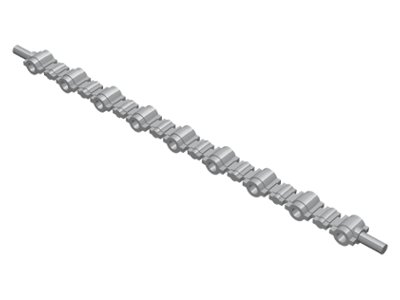 LEGO onderdeel Hero Factory Weapon, Ammo Belt 19L with Bar Ends - Flexible Rubber (98567)