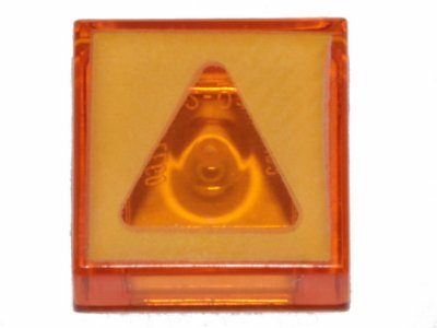 LEGO part Baldosa 1 x 1 con Patrón de Triángulo Transparente (3070pb130)