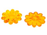LEGO part Clikits, Icon Flower 10 Petals 2 x 2 Large with Pin, Polished (Transparent Colors Only) 46281